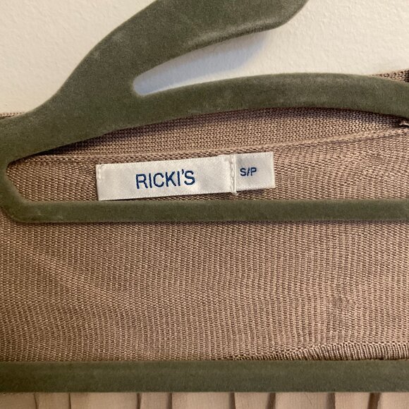 Light Brown Cardigan with Curtain Back Size Small - Picture 2 of 9